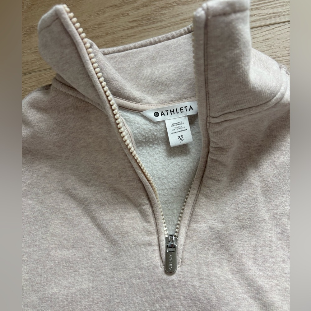 2 pc set* Athleta wide leg & 1/4 zip set, forever fleece, both XS - Picture 7 of 7